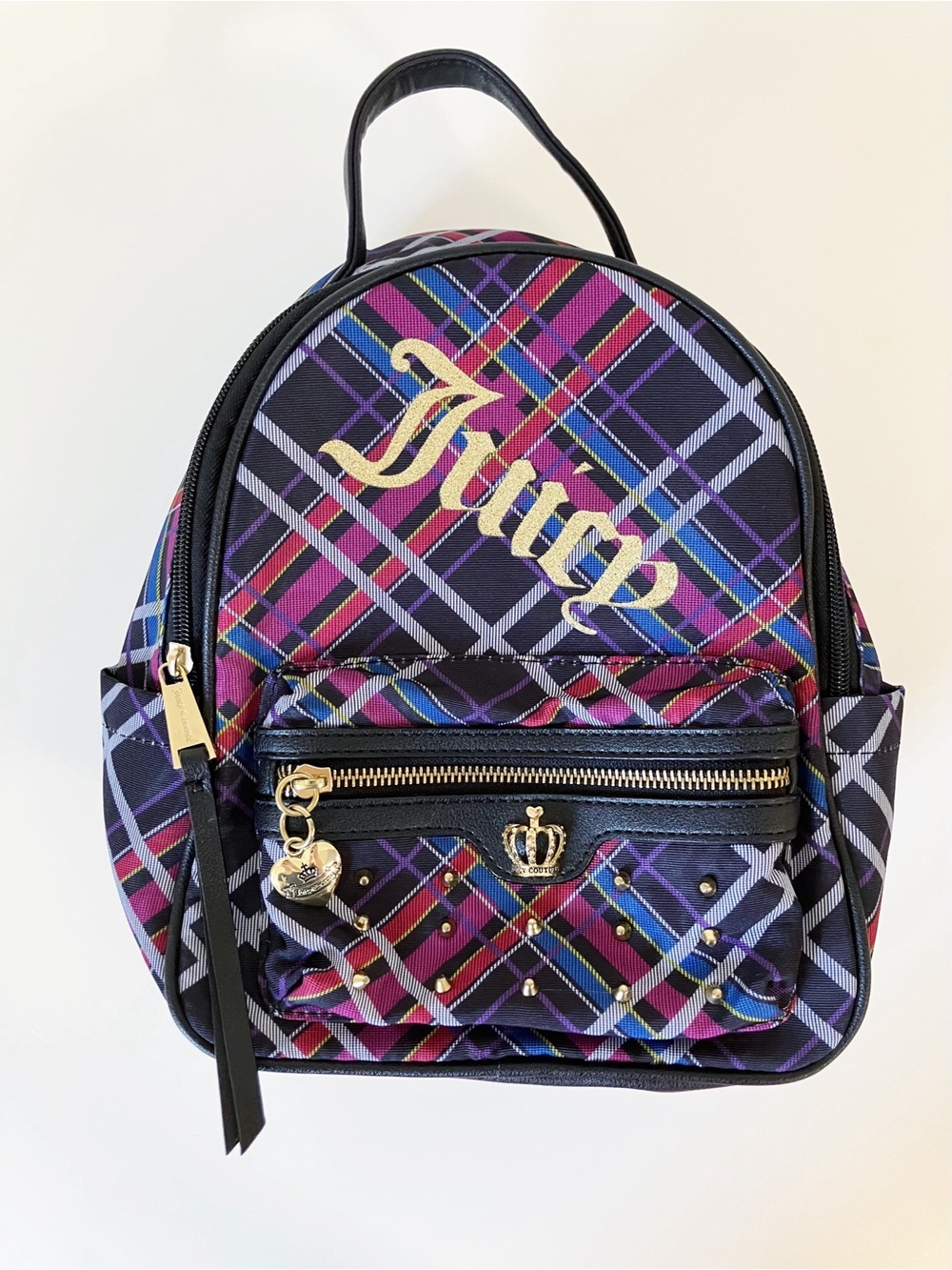Juicy Couture | Purple Gold Mini Plaid Backpack OS Academia Casual Travel Y2K